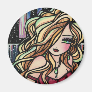 "City Girl" Mermaid Magnet