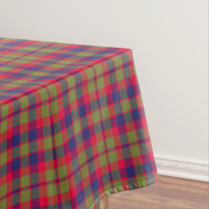 City Glasgow Tartain Plaid Green Red Blue Tablecloth