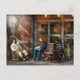 City - Greenwich Village - The path cafe Postcard