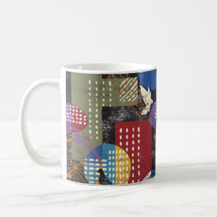 City grunge abstract, seamless vintage pattern. coffee mug