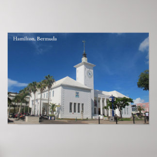 City Hall and Arts Centre, Hamilton, Bermuda Poster