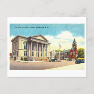 City Hall and Court Houses, Wilmington, NC Postcard