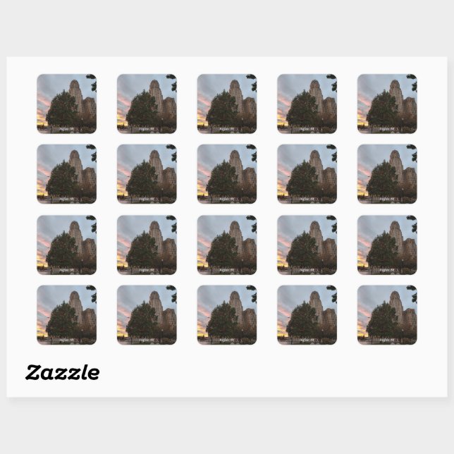 City Hall and Sunset Square Sticker (Sheet)