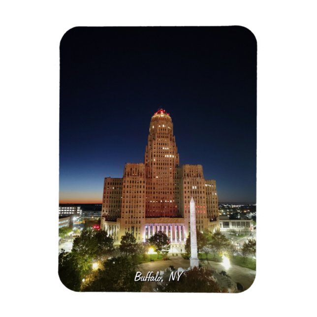 City Hall at Night Magnet (Vertical)