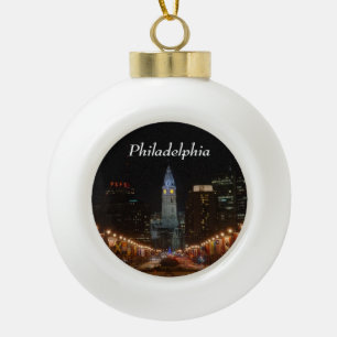 City Hall Ceramic Ball Christmas Ornament