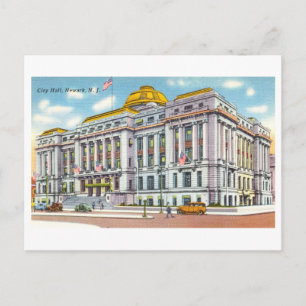 City Hall in Newark, New Jersey, Vintage Travel Postcard