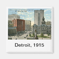 City Hall Square, Detroit MI 1915 Vintage