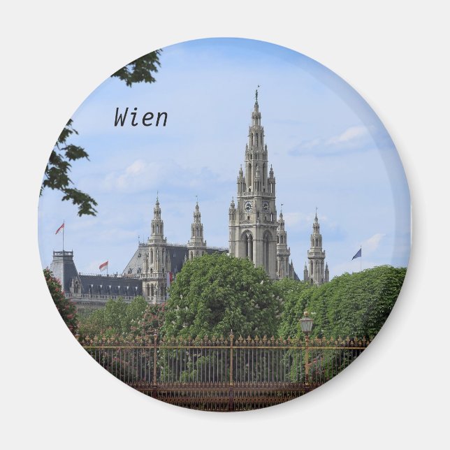 City hall, Vienna, Austria Magnet (Front)