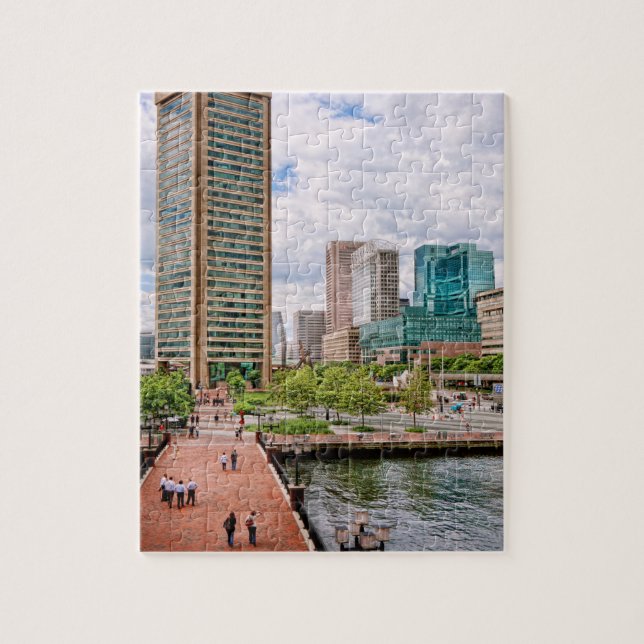 City - Harbour Place - Baltimore World Trade Jigsaw Puzzle (Vertical)