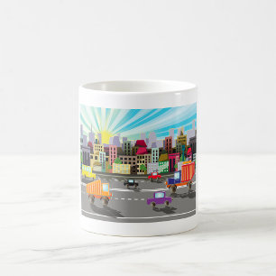 City Highway Cityscape And Traffic Coffee Mug