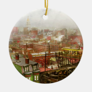 City - I can see my house from here 1915 Ceramic Tree Decoration