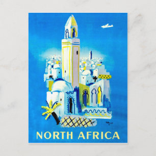 City in North Africa, vintage travel Postcard