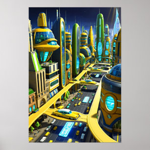 City in the future poster