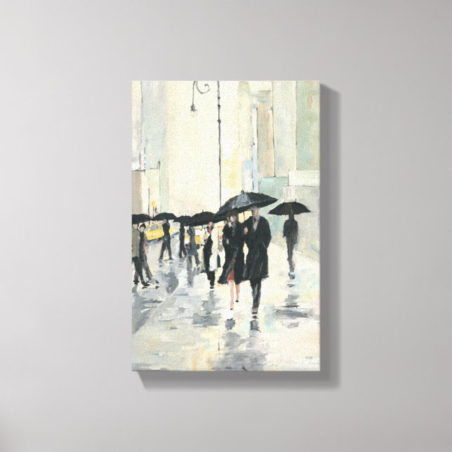 City in the Rain Canvas Print (Front)
