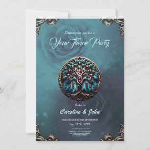 City in the shadow of the luxurious tree of life.  invitation