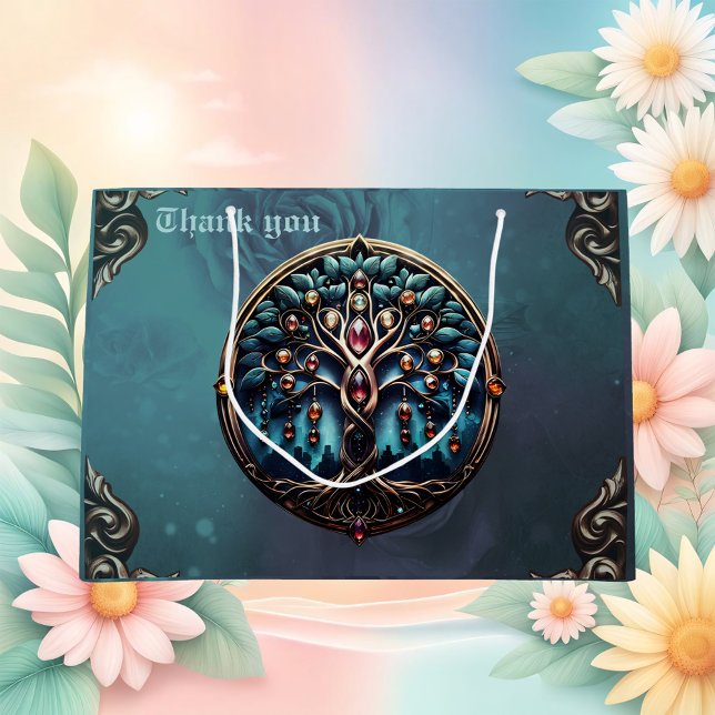 City in the shadow of the luxurious tree of life.  large gift bag (Creator Uploaded)