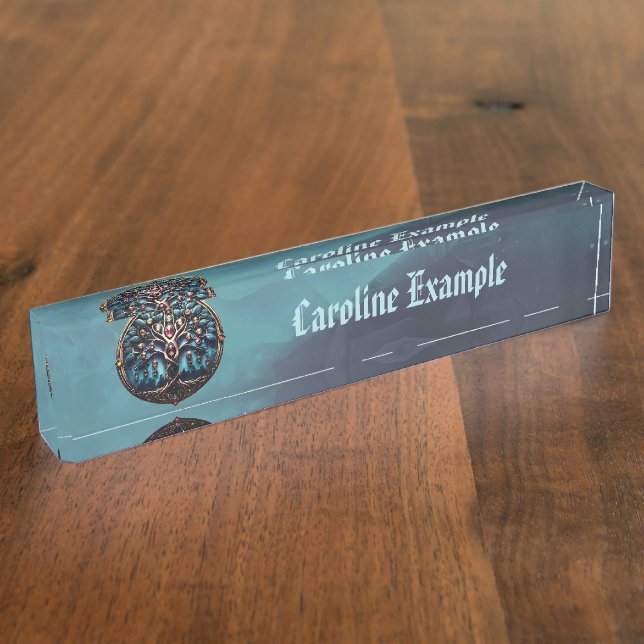 City in the shadow of the luxurious tree of life.  nameplate (Side)