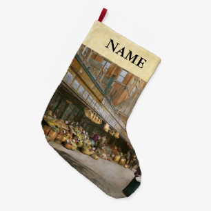 City - Kansas City farmers market - 1906 Large Christmas Stocking