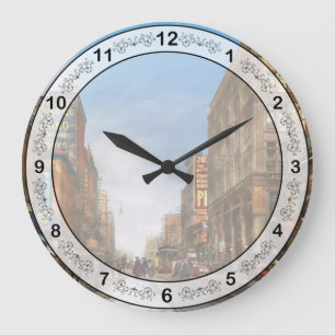 City - Kansas City MO Commerce from the past 1900 Large Clock