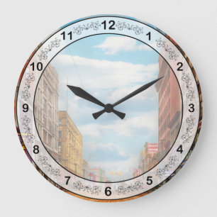 City - Kansas City MO - The Grand Boulevard 1906 Large Clock