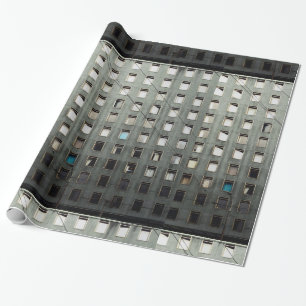 City Life Gray Wrapping Paper