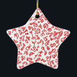 City Life Jazz Star Ornamet Ceramic Tree Decoration<br><div class="desc">from original tile artwork and ink drawings by JasonMessingerART.com</div>