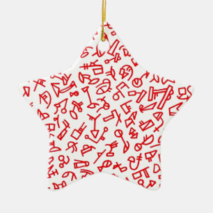 City Life Jazz Star Ornamet Ceramic Tree Decoration