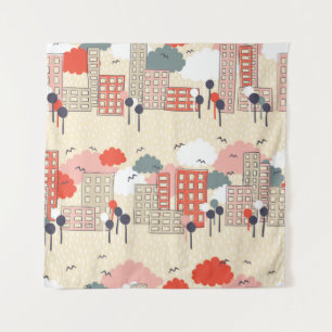 City Life: Seamless Pattern Tapestry