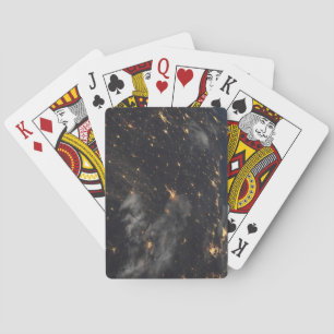 City Lights At Night On Planet Earth Playing Cards