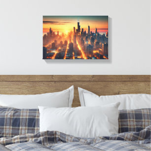City Lights Awakening Canvas Print