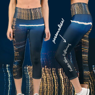 City lights customisable capri leggings
