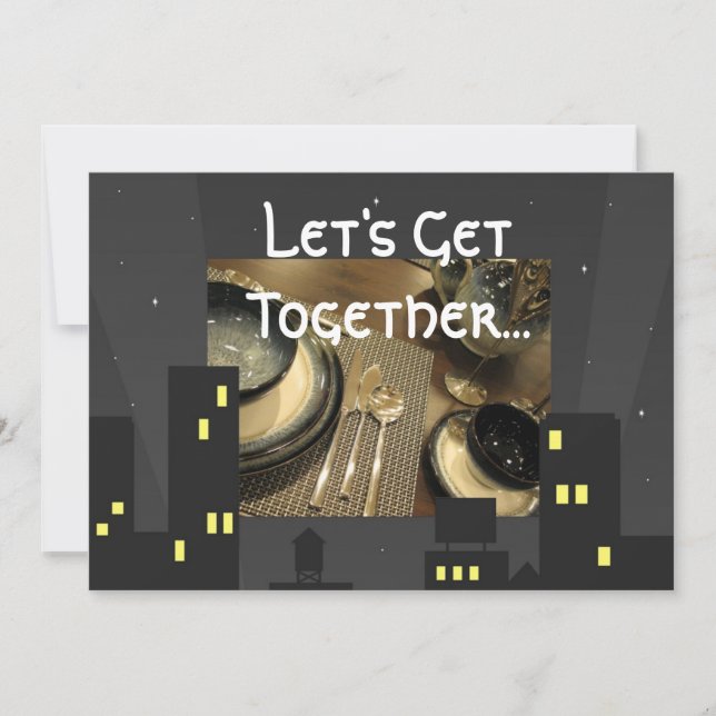 City Lights Dinner Party invitation (Front)