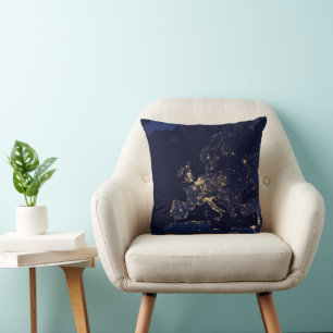 City Lights In Several European And Nordic Cities. Cushion
