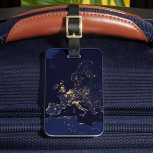City Lights In Several European And Nordic Cities. Luggage Tag