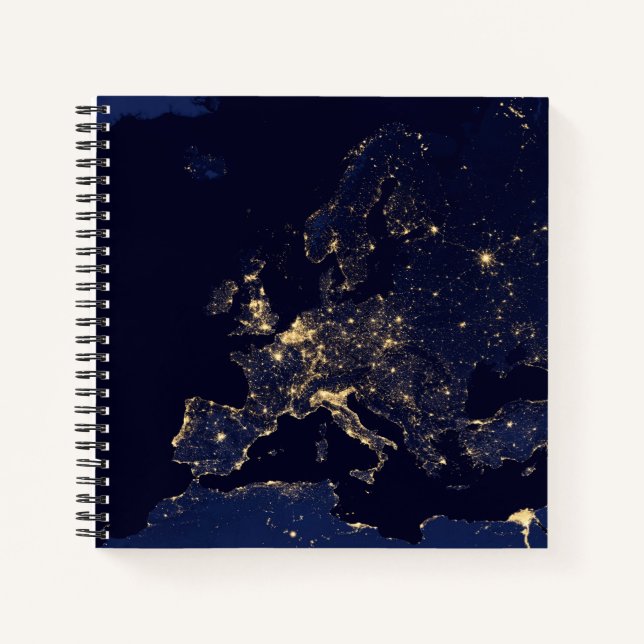 City Lights In Several European And Nordic Cities. Notebook (Front)