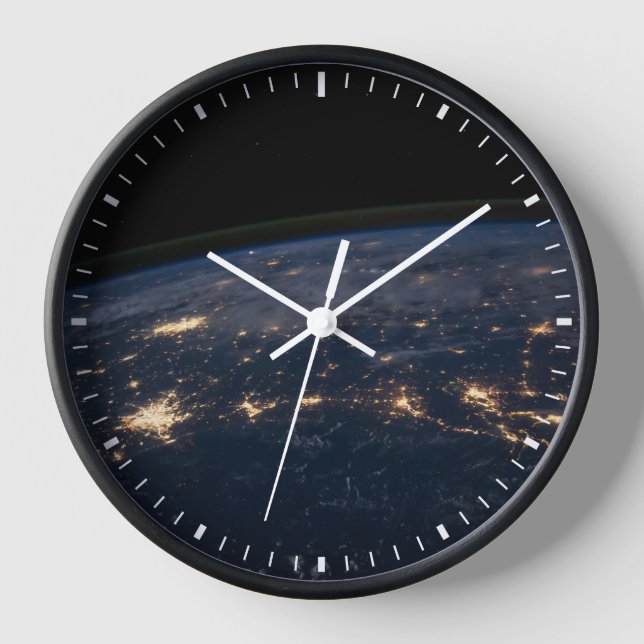 City Lights Of The Southern United States. Clock (Front)