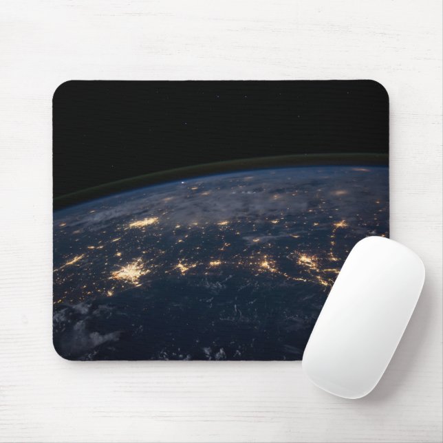 City Lights Of The Southern United States. Mouse Mat (With Mouse)