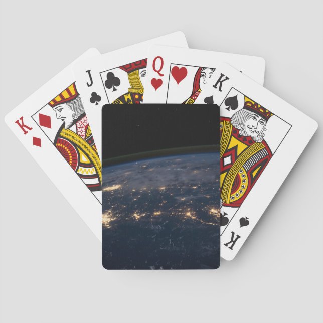City Lights Of The Southern United States. Playing Cards (Back)