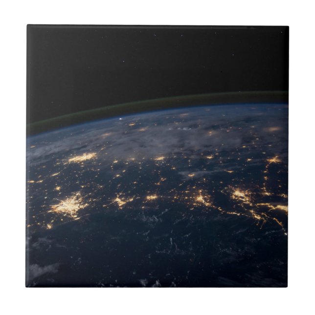 City Lights Of The Southern United States. Tile (Front)