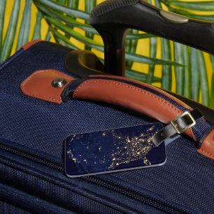 City Lights Of The United States At Night. Luggage Tag