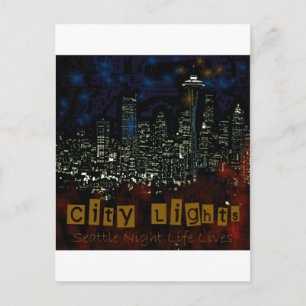 City Lights Seattle Postcard
