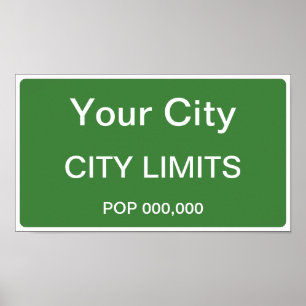 City  Limits Sign Template