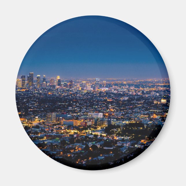 City Los Angeles Cityscape Skyline Downtown Magnet (Front)