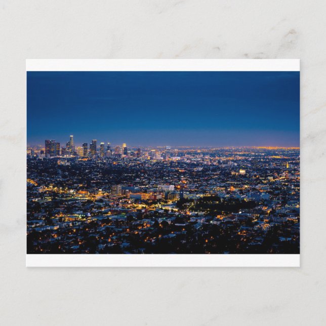 City Los Angeles Cityscape Skyline Downtown Postcard (Front)