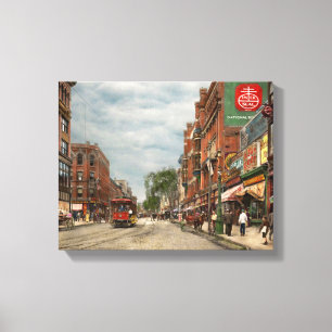 City - Lowell MA - A dam good company 1908 Canvas Print