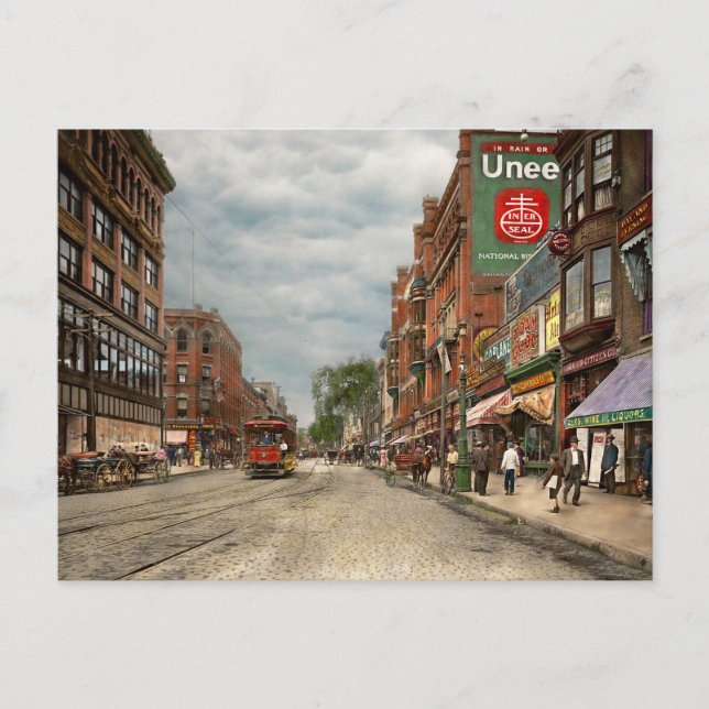 City - Lowell MA - A dam good company 1908 Postcard (Front)