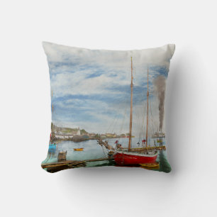 City - Mackinac Island MI - Nautical dude 1906 Cushion