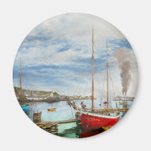 City - Mackinac Island MI - Nautical dude 1906 Magnet