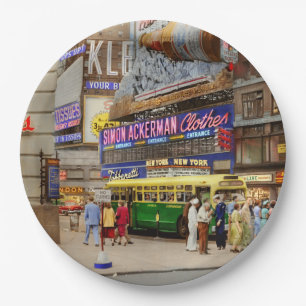 City - Manhattan, NY -  43rd and Broadway 1952 Paper Plate