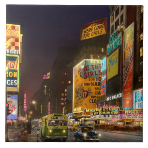 City - Manhattan, NY - Here comes the girls 1953 Tile
